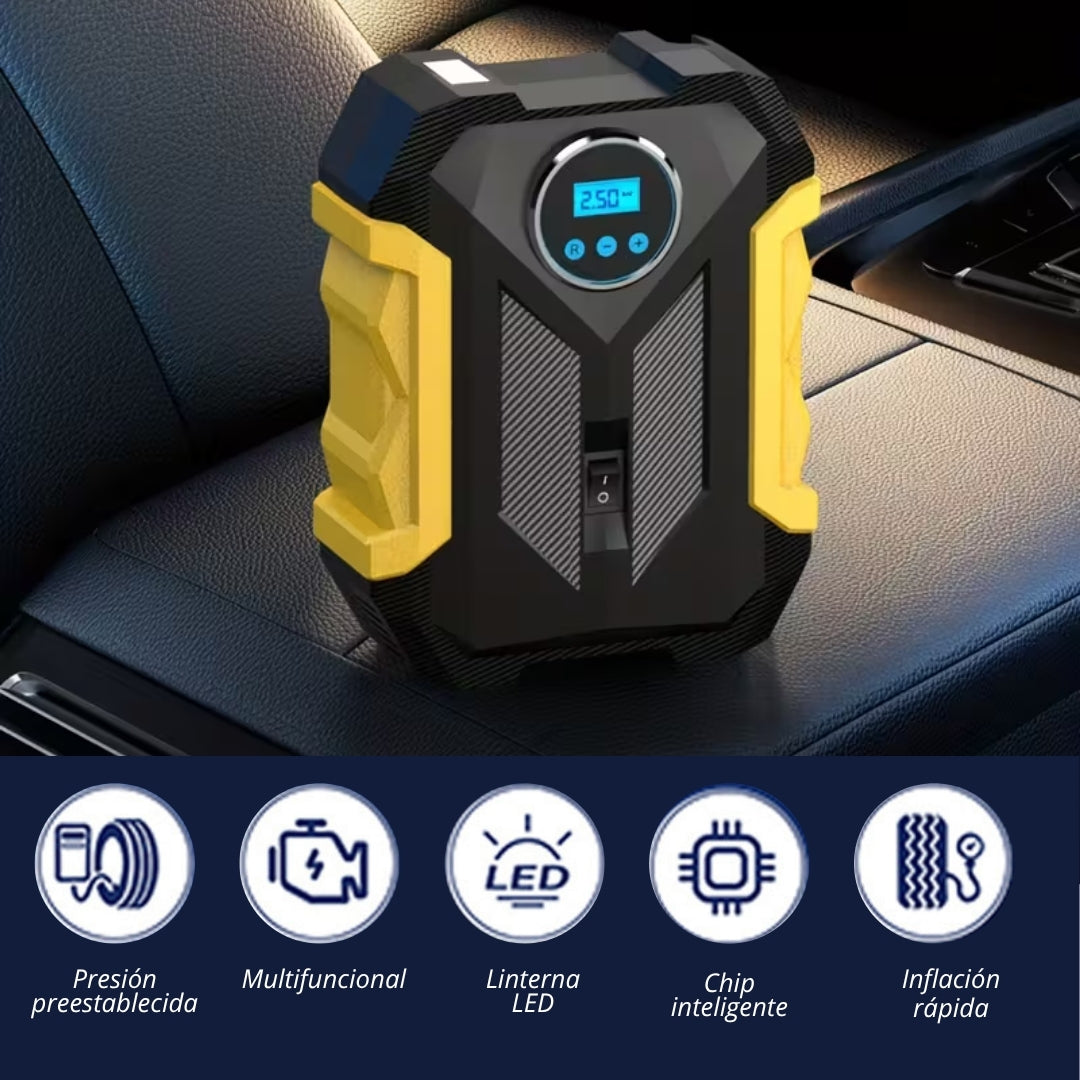 👉 🚗💨 Compresor  12V NUEVO en Caja + Accesorios – Listo para Emergencias