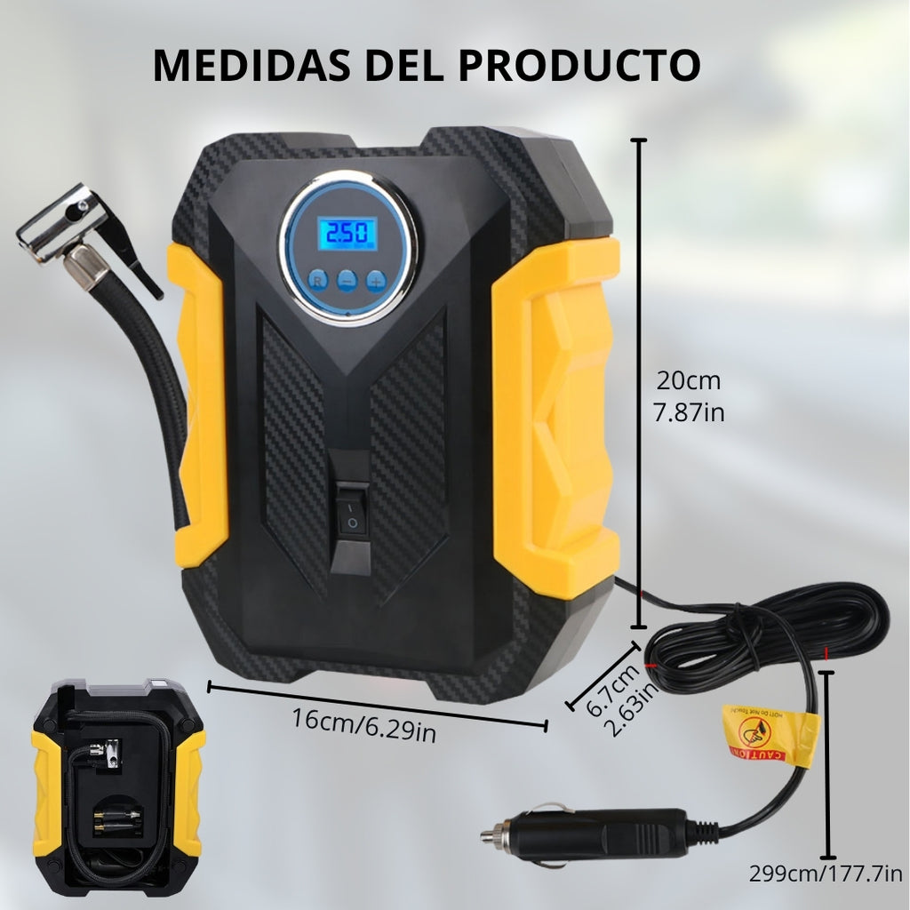 👉 🚗💨 Compresor  12V NUEVO en Caja + Accesorios – Listo para Emergencias