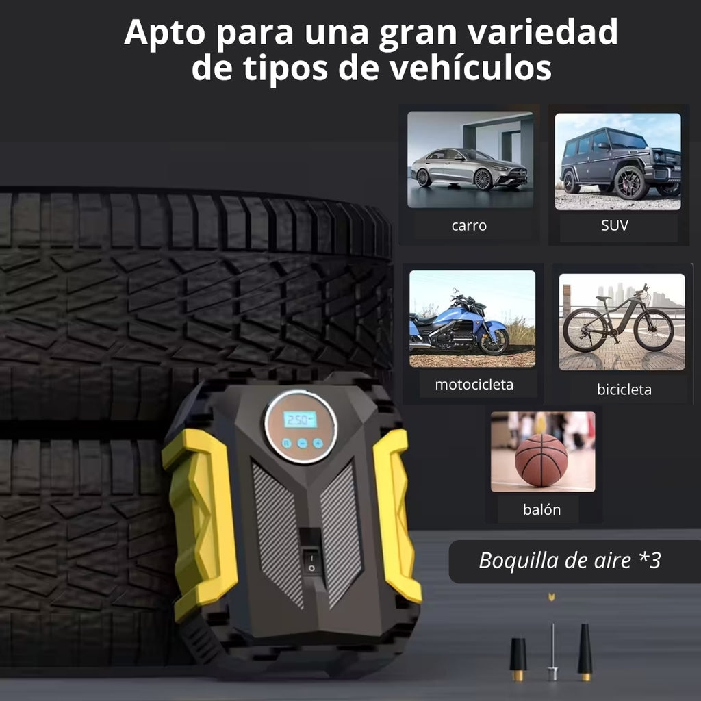 👉 🚗💨 Compresor  12V NUEVO en Caja + Accesorios – Listo para Emergencias