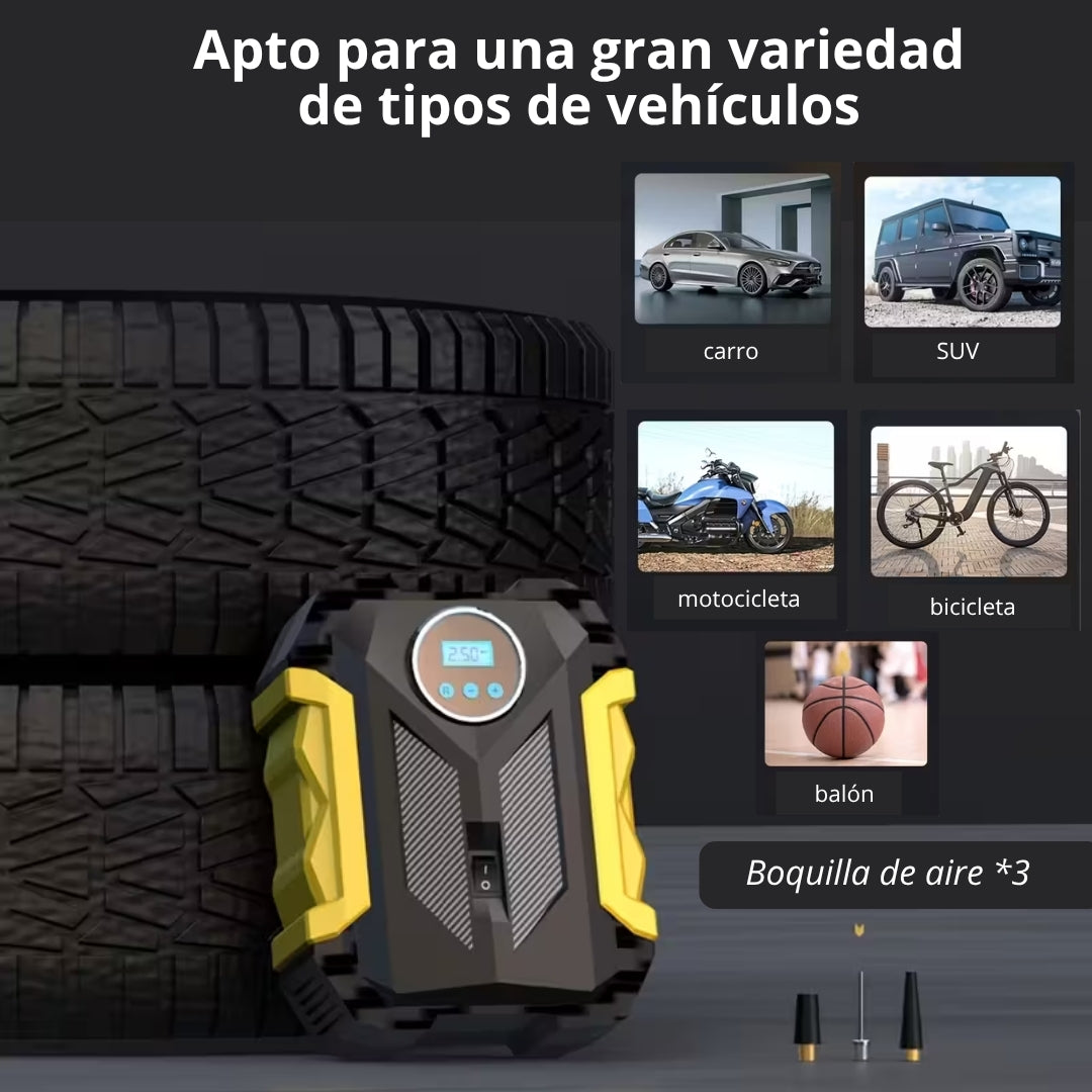 👉 🚗💨 Compresor  12V NUEVO en Caja + Accesorios – Listo para Emergencias