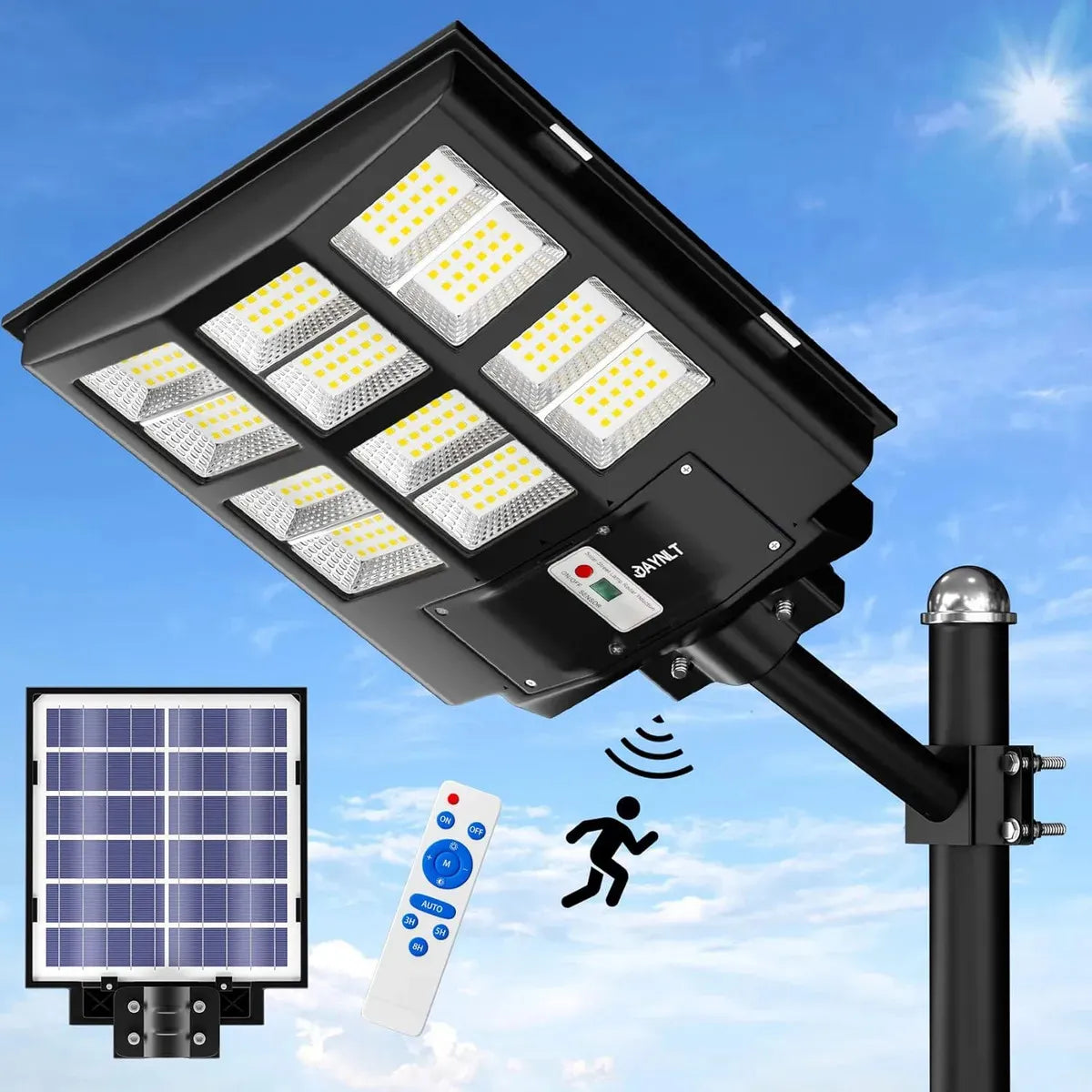 Foco Solar LED 500W con Control Remoto y Sensor de Movimiento | Impermeable IP66